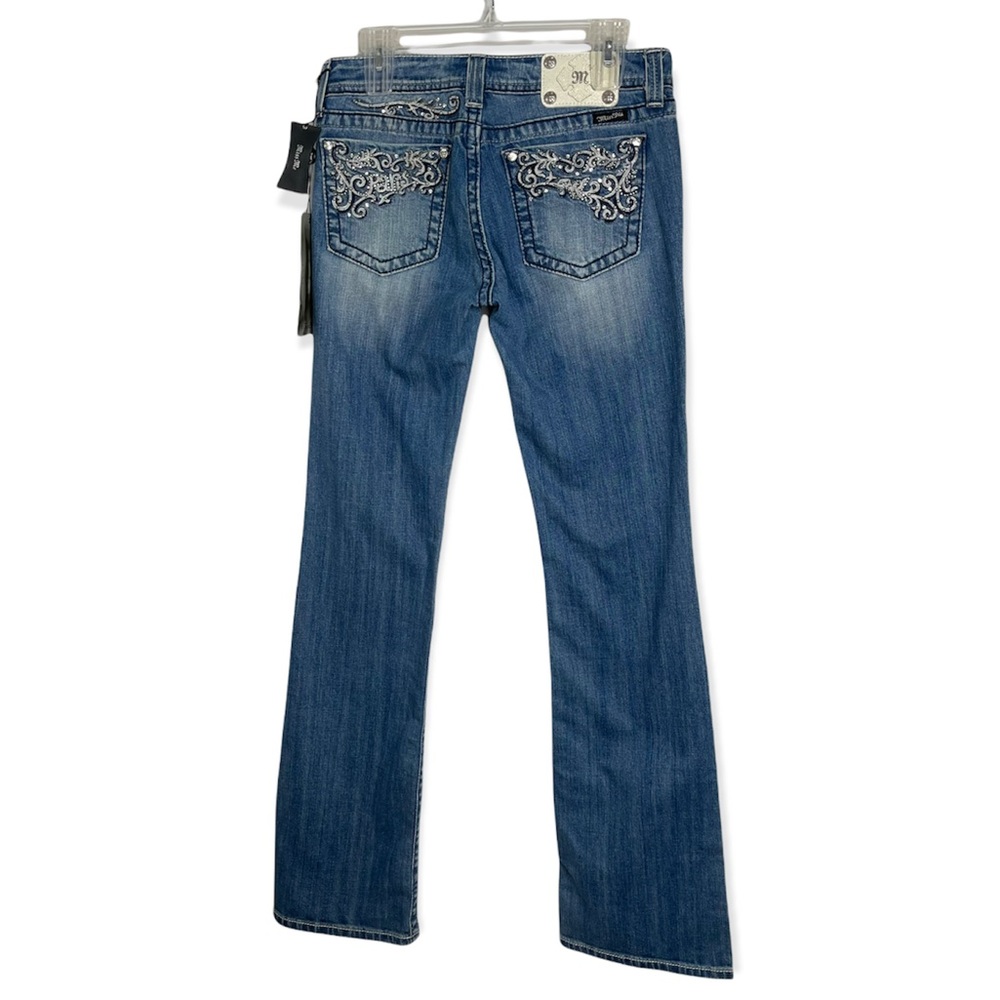 Miss Me JP5349B Boot Light Wash Paris Embroidered Jeans Sz 30 NWT Rodeo Western